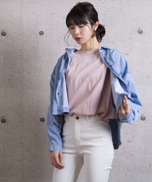 LUGG NAGG(ラグナグ)の「【Jewelobe/ ジュエローブ】 ブロッキングワイドデニムシャツ(シャツ/ブラウス・レディース・サックスブルー/ブルー・FREE)」の1枚目の写真