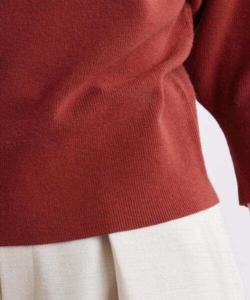 green label relaxing（グリーンレーベルリラクシング）の「[手洗い可能] CS カタアゼ ドルマン 7分袖 ニット ◆（ニット/セーター・レディース・ベージュ/ネイビー/オレンジ系その他・FREE）」の10枚目の写真
