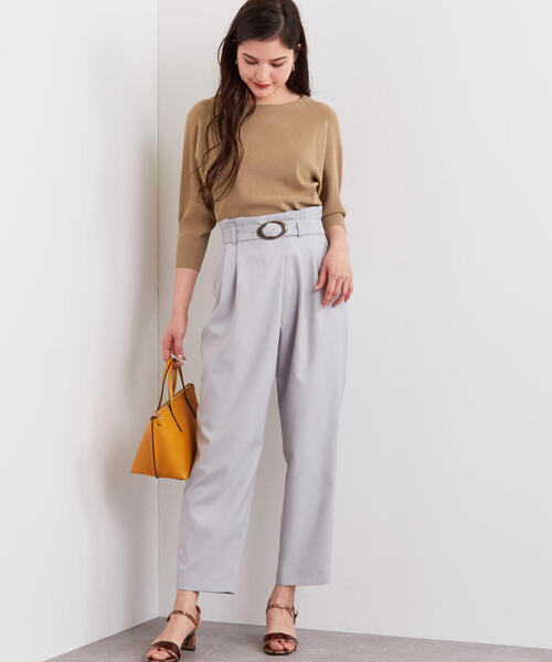 green label relaxing（グリーンレーベルリラクシング）の「[手洗い可能] CS カタアゼ ドルマン 7分袖 ニット ◆（ニット/セーター・レディース・ベージュ/ネイビー/オレンジ系その他・FREE）」の12枚目の写真