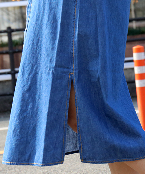 n'ee-ne（ネーネ）の「ロングデニムシャツワンピース（シャツワンピース・レディース・インディゴブルー/ブルー/ブルー系その他・LL/M/L）」の20枚目の写真