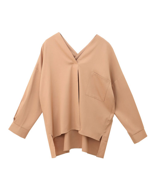 Luz Llena(ラズレナ)の「厚手ジョーゼット10分袖スキッパーシャツ(シャツ/ブラウス・レディース・オフホワイト/ブラック/モカ・MEDIUM)」の15枚目の写真