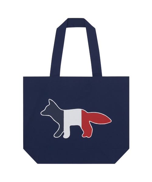 Maison Kitsune（メゾンキツネ）の「TOTE BAG TRICOLOR FOX（トートバッグ・メンズ・ホワイト/ネイビー・U）」の2枚目の写真