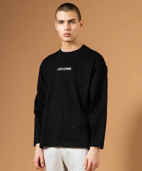 UNITED TOKYO(ユナイテッドトウキョウ)の「メッセージプリントロングカットソー(Tシャツ/カットソー・メンズ・ブラック/オフホワイト・1/2/3)」の3枚目の写真