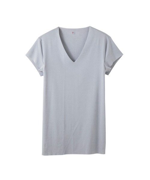 YG（ワイジー）の「【YG】CUT OFF  脇パッド付き　VネックTシャツ（吸汗速乾・抗菌防臭）（インナーウェア/肌着・メンズ・ライトベージュ/ホワイト/オレンジ/ライトグレー・LARGE/MEDIUM/X-LARGE）」の2枚目の写真