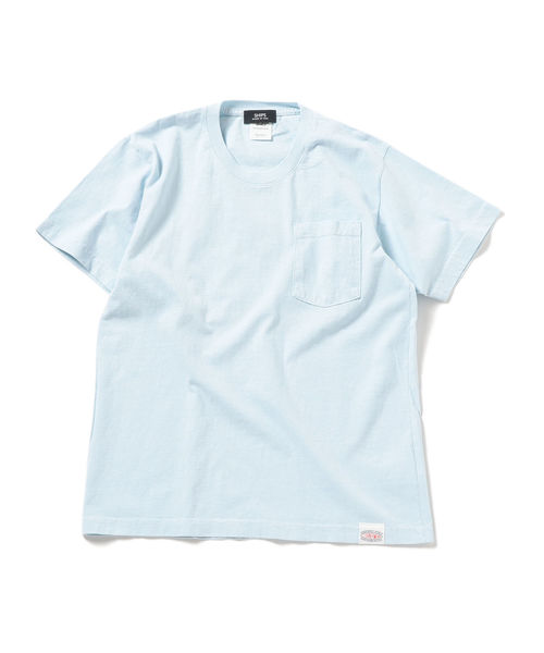 SHIPS(シップス)の「SHIPS×CORNERWEAR: アメリカ製 ポケット Tシャツ(Tシャツ/カットソー・メンズ・ホワイト/ブラック/ベージュ系その他/ライトブルー・MEDIUM/SMALL/X-SMALL/LARGE)」の1枚目の写真