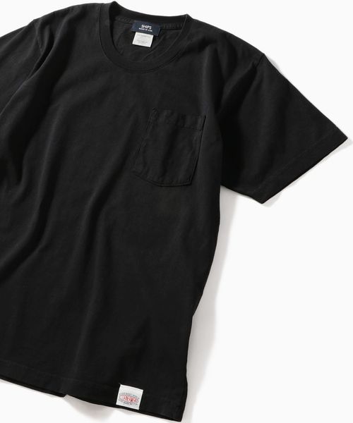 SHIPS(シップス)の「SHIPS×CORNERWEAR: アメリカ製 ポケット Tシャツ(Tシャツ/カットソー・メンズ・ホワイト/ブラック/ベージュ系その他/ライトブルー・MEDIUM/SMALL/X-SMALL/LARGE)」の3枚目の写真