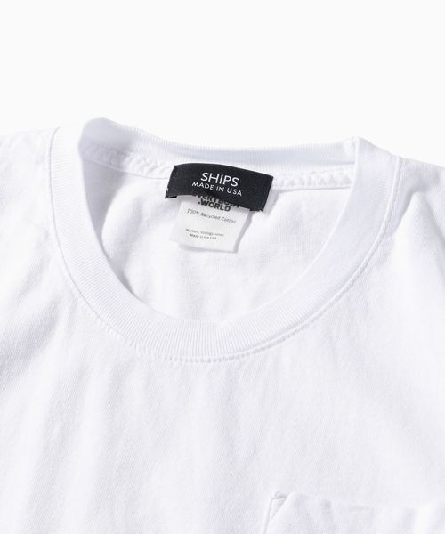 SHIPS(シップス)の「SHIPS×CORNERWEAR: アメリカ製 ポケット Tシャツ(Tシャツ/カットソー・メンズ・ホワイト/ブラック/ベージュ系その他/ライトブルー・MEDIUM/SMALL/X-SMALL/LARGE)」の16枚目の写真