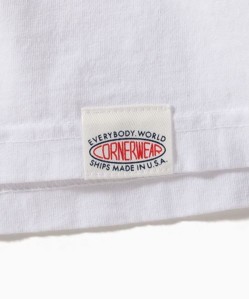 SHIPS(シップス)の「SHIPS×CORNERWEAR: アメリカ製 ポケット Tシャツ(Tシャツ/カットソー・メンズ・ホワイト/ブラック/ベージュ系その他/ライトブルー・MEDIUM/SMALL/X-SMALL/LARGE)」の11枚目の写真