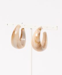 LOWRYS FARM | マーブルフープピアス　842680(ピアス（両耳用）)