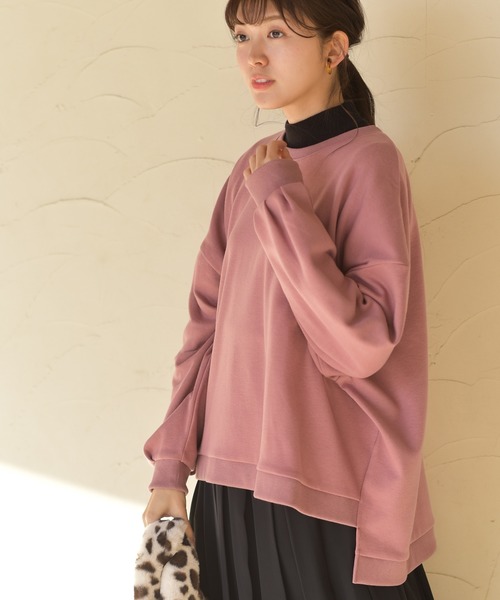 rps（アールピーエス）の「ボリューム袖ワイドプルオーバー（スウェット・レディース・ベージュ/ブラック/ピンク/アイボリー/モカ・M）」の5枚目の写真