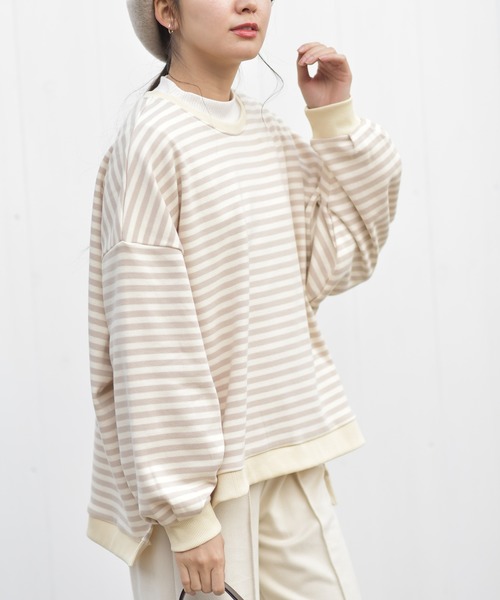 rps（アールピーエス）の「ボリューム袖ワイドプルオーバー（スウェット・レディース・ベージュ/ブラック/ピンク/アイボリー/モカ・M）」の2枚目の写真