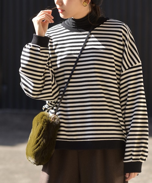 rps（アールピーエス）の「ボリューム袖ワイドプルオーバー（スウェット・レディース・ベージュ/ブラック/ピンク/アイボリー/モカ・M）」の3枚目の写真