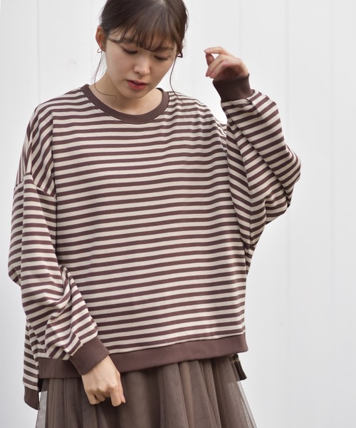 rps（アールピーエス）の「ボリューム袖ワイドプルオーバー（スウェット・レディース・ベージュ/ブラック/ピンク/アイボリー/モカ・M）」の4枚目の写真