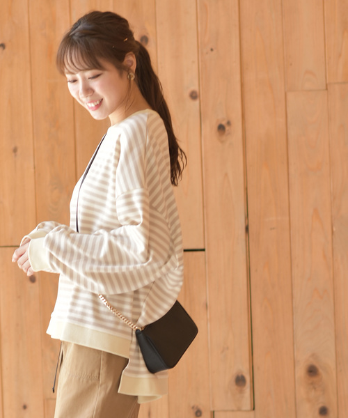 rps（アールピーエス）の「ボリューム袖ワイドプルオーバー（スウェット・レディース・ベージュ/ブラック/ピンク/アイボリー/モカ・M）」の21枚目の写真