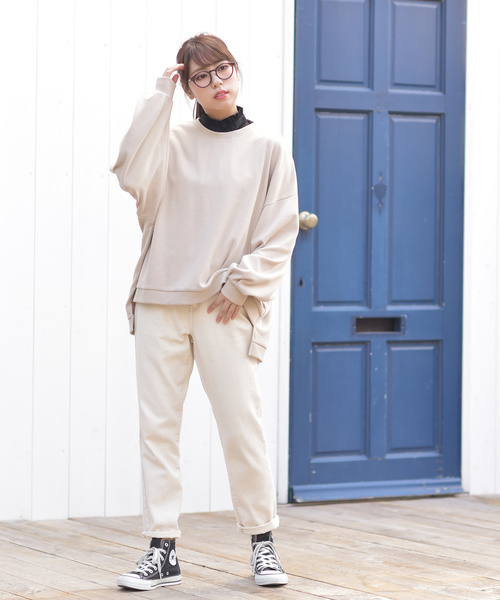 rps（アールピーエス）の「ボリューム袖ワイドプルオーバー（スウェット・レディース・ベージュ/ブラック/ピンク/アイボリー/モカ・M）」の14枚目の写真