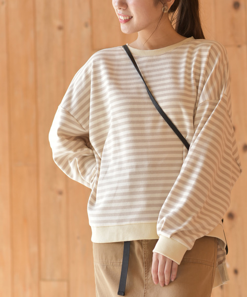 rps（アールピーエス）の「ボリューム袖ワイドプルオーバー（スウェット・レディース・ベージュ/ブラック/ピンク/アイボリー/モカ・M）」の19枚目の写真