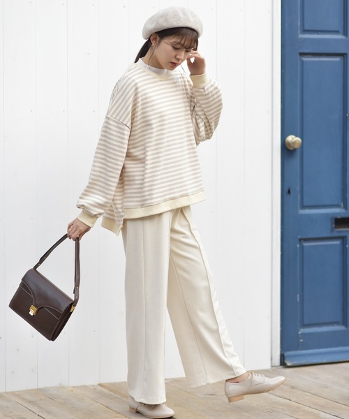 rps（アールピーエス）の「ボリューム袖ワイドプルオーバー（スウェット・レディース・ベージュ/ブラック/ピンク/アイボリー/モカ・M）」の8枚目の写真