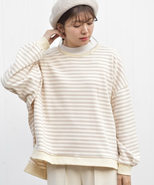 rps（アールピーエス）の「ボリューム袖ワイドプルオーバー（スウェット・レディース・ベージュ/ブラック/ピンク/アイボリー/モカ・M）」の9枚目の写真