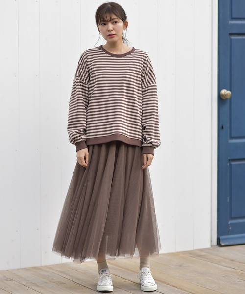 rps（アールピーエス）の「ボリューム袖ワイドプルオーバー（スウェット・レディース・ベージュ/ブラック/ピンク/アイボリー/モカ・M）」の12枚目の写真