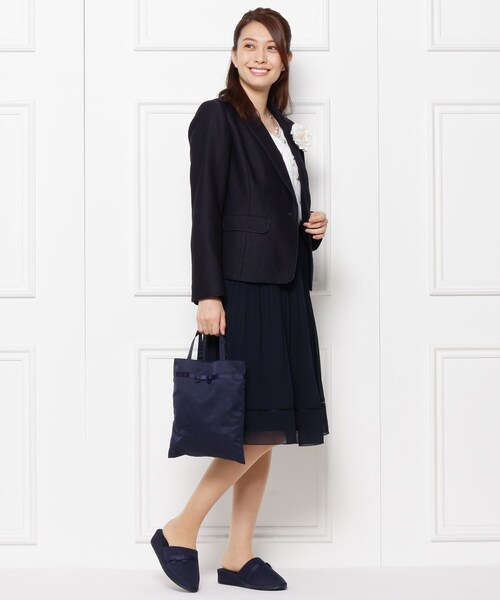 SHOO・LA・RUE（シューラルー）の「携帯バッグ付スリッパ（ルームシューズ/スリッパ・レディース・ブラック/ネイビー/ネイビー系/ブラック系・00）」の7枚目の写真