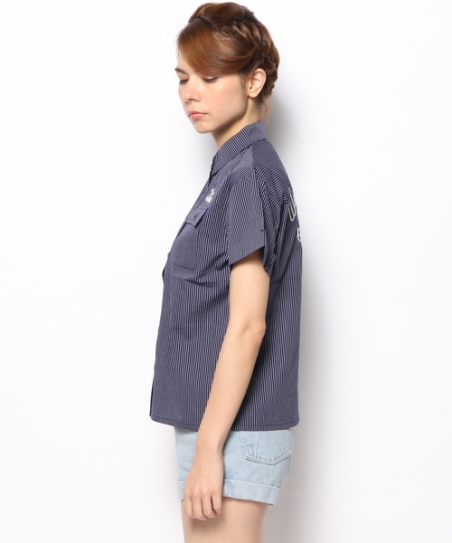 LB-03（エルビー・ゼロスリー）の「03 EMB HALF SHIRT（シャツ/ブラウス・レディース・ブルー系/ネイビー系・FREE）」の11枚目の写真