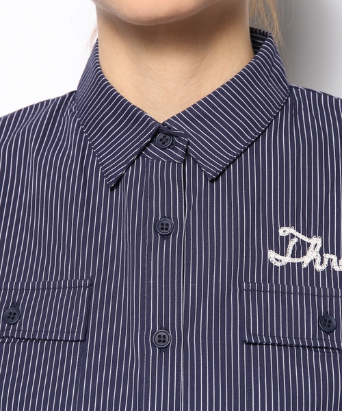 LB-03（エルビー・ゼロスリー）の「03 EMB HALF SHIRT（シャツ/ブラウス・レディース・ブルー系/ネイビー系・FREE）」の5枚目の写真
