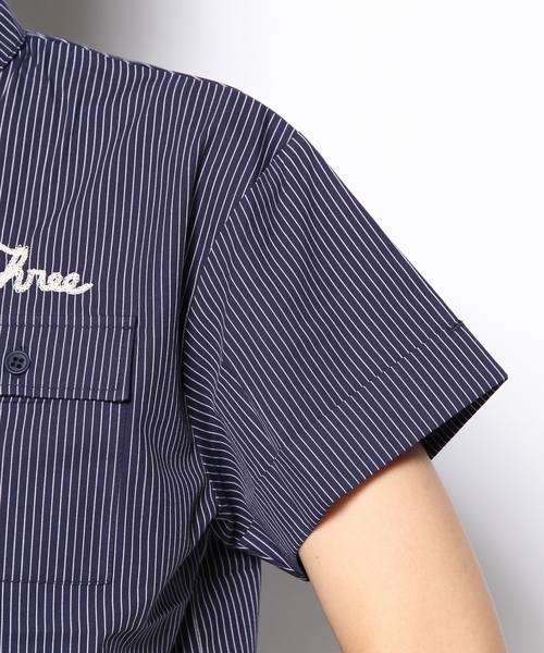 LB-03（エルビー・ゼロスリー）の「03 EMB HALF SHIRT（シャツ/ブラウス・レディース・ブルー系/ネイビー系・FREE）」の6枚目の写真