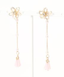 【倭物やカヤ】花飾り色房ピアス