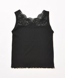 natural couture | 前後２ＷＡＹテレコレースランニング(タンクトップ)