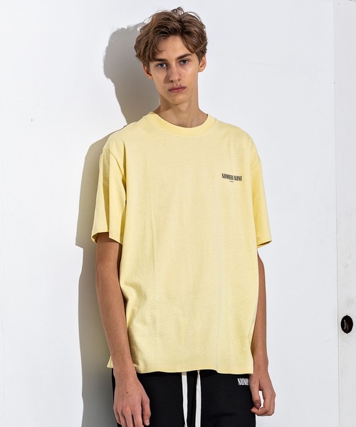 NUMBER (N)INE DENIM(ナンバーナインデニム)の「NUMBER (N)INE DENIM(ナンバーナインデニム)ワンポイントロゴビッグTシャツ(Tシャツ/カットソー・メンズ・ホワイト/ブラック/ライトイエロー・S/M/L/XL)」の1枚目の写真