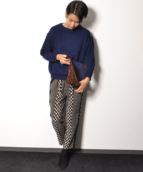 AMERICAN RAG CIE(アメリカンラグシー)の「【オンライン限定セール対象品】ミドルゲージコットンニット/209-ADK-L142-KN090(ニット/セーター・レディース・グリーン/ネイビー・FREE)」の13枚目の写真