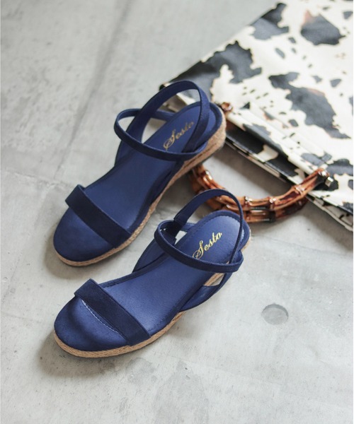 SESTO(セスト)の「ローヒールウエッジソールサンダル(サンダル・レディース・ブラック/パープル/ネイビー/レッド/サックスブルー/シルバー/イエロー/グリーン/パイソン/グレー/ベージュ/ホワイト/ゴールド・LL/SS/S/M/L/3L)」の7枚目の写真