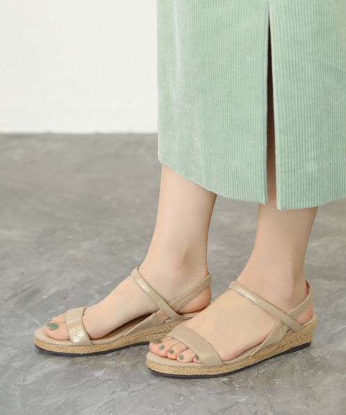 SESTO(セスト)の「ローヒールウエッジソールサンダル(サンダル・レディース・ブラック/パープル/ネイビー/レッド/サックスブルー/シルバー/イエロー/グリーン/パイソン/グレー/ベージュ/ホワイト/ゴールド・LL/SS/S/M/L/3L)」の12枚目の写真