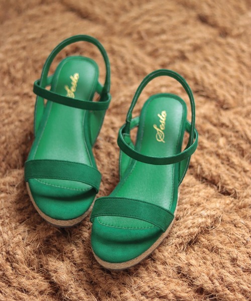 SESTO(セスト)の「ローヒールウエッジソールサンダル(サンダル・レディース・ブラック/パープル/ネイビー/レッド/サックスブルー/シルバー/イエロー/グリーン/パイソン/グレー/ベージュ/ホワイト/ゴールド・LL/SS/S/M/L/3L)」の6枚目の写真