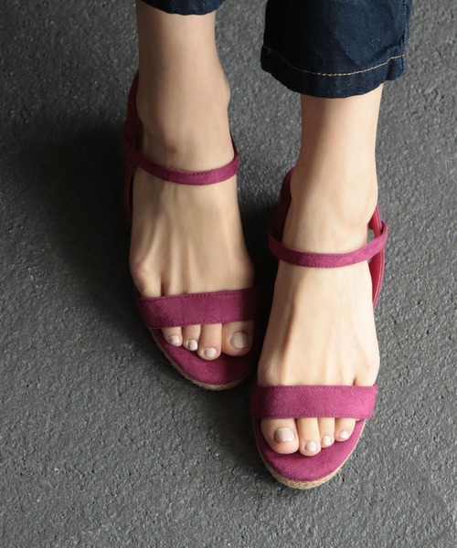 SESTO(セスト)の「ローヒールウエッジソールサンダル(サンダル・レディース・ブラック/パープル/ネイビー/レッド/サックスブルー/シルバー/イエロー/グリーン/パイソン/グレー/ベージュ/ホワイト/ゴールド・LL/SS/S/M/L/3L)」の20枚目の写真