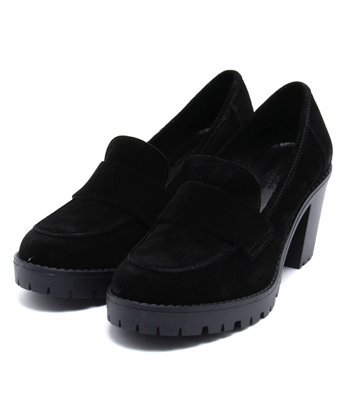 Chico（チコ）の「スエードローファー（ブーティ・レディース・ブラック/ベージュ・38/37/36）」の2枚目の写真