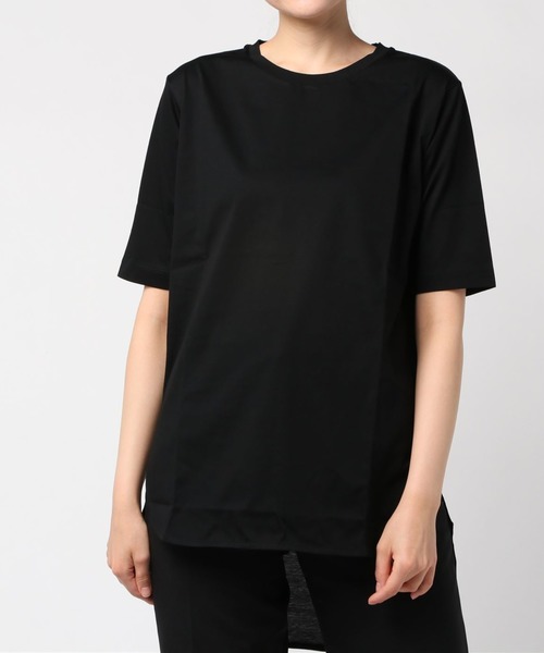 ALLUMER(アリュメール)の「コンパクトヤーンクルーネックチュニック(Tシャツ/カットソー・レディース・ブラック/ピンク/ホワイト/グリーン・1)」の7枚目の写真