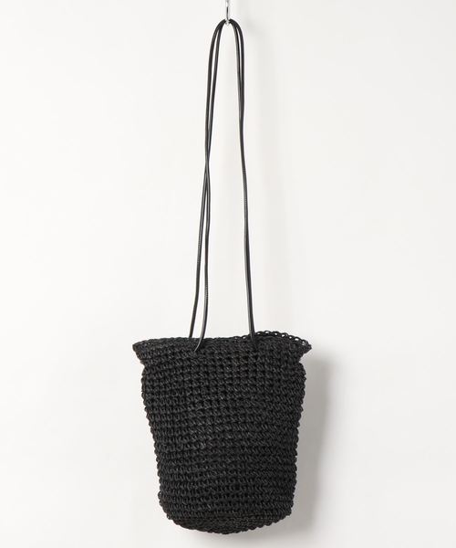 KOBE LETTUCE（コウベレタス）の「ペーパー巾着コードバッグ（ショルダーバッグ・レディース・ベージュ/ピンク/ブラック・FREE）」の4枚目の写真