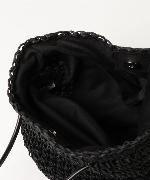 KOBE LETTUCE（コウベレタス）の「ペーパー巾着コードバッグ（ショルダーバッグ・レディース・ベージュ/ピンク/ブラック・FREE）」の9枚目の写真