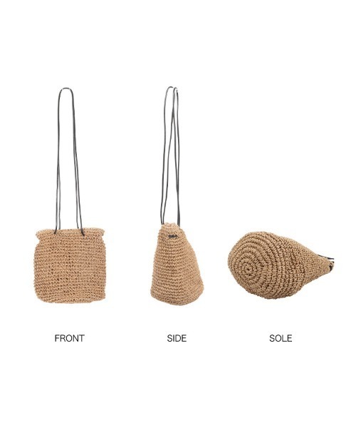 KOBE LETTUCE（コウベレタス）の「ペーパー巾着コードバッグ（ショルダーバッグ・レディース・ベージュ/ピンク/ブラック・FREE）」の8枚目の写真