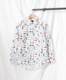 /総柄　長袖シャツ/