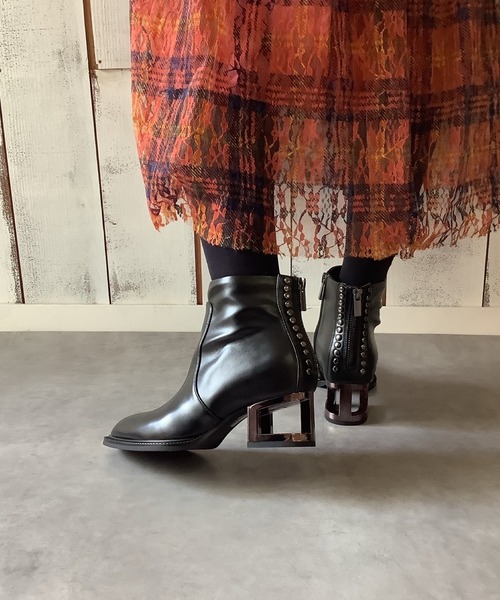 美品✨ジェフリーキャンベル　ゴールド蹄ヒールショートブーツ　23cm 36 ジェフリーキャンベル Jeffrey Campbell 蹄ヒール ショート