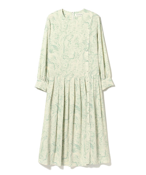 Ray BEAMS（レイビームス）の「Ray BEAMS / マーブルプリント アシメボタン ワンピース（ワンピース・レディース・ライトグレー/グリーン・ONE SIZE）」の16枚目の写真