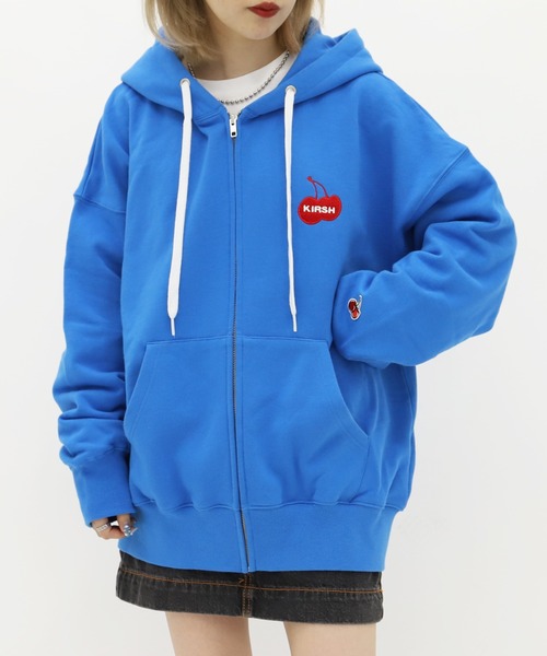 KIRSH スモール チェリー クロップド フード ジップアップ ダー KIRSH（キルシー）の「【ZOZO限定】SMALL CHERRY ZIP HOODIE