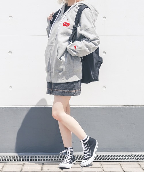 パーカー KIRSH WORDING APPLIQUE HOODIE ZIP UP　ワーディング アップリケ ジップアップパーカー レディース セール】KIRSH WORDING APPLIQUE HOODIE ZIP UP ワーディング