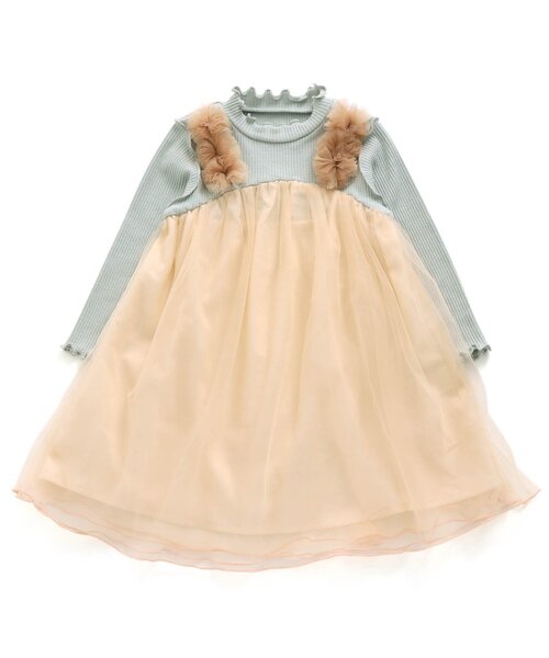 セール Web限定 肩モチーフチュールドッキングワンピース ワンピース Apres Les Cours アプレレクール のファッション通販 Zozotown