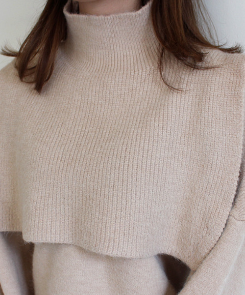 MODE ROBE（モードローブ）の「5WAYレイヤードニットトップス（ニット/セーター・レディース・ブラック/ベージュ/アイボリー・FREE）」の7枚目の写真