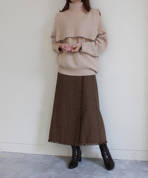 MODE ROBE（モードローブ）の「5WAYレイヤードニットトップス（ニット/セーター・レディース・ブラック/ベージュ/アイボリー・FREE）」の12枚目の写真