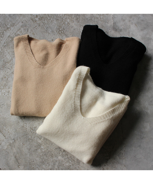MODE ROBE（モードローブ）の「5WAYレイヤードニットトップス（ニット/セーター・レディース・ブラック/ベージュ/アイボリー・FREE）」の13枚目の写真