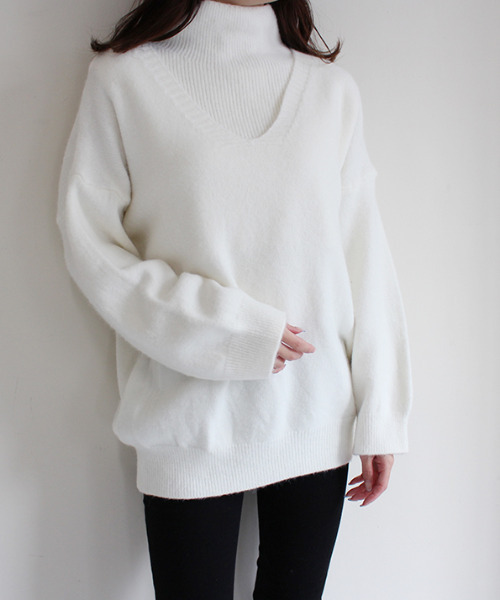 MODE ROBE（モードローブ）の「5WAYレイヤードニットトップス（ニット/セーター・レディース・ブラック/ベージュ/アイボリー・FREE）」の19枚目の写真